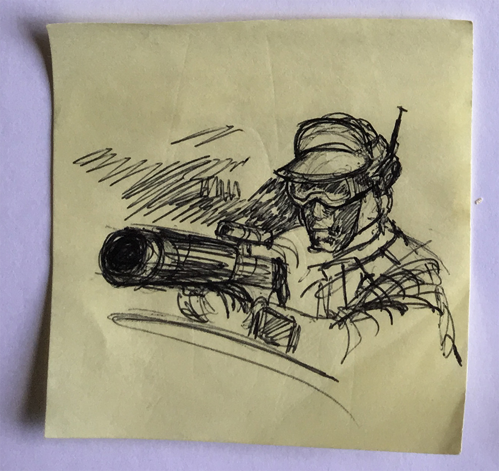 Sketches on Post-its – Chris Ely
